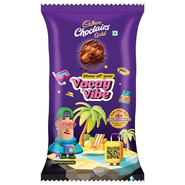 Cadbury Choclairs Gold Candy, 520 gram (100 Candies), chocolatecaramel