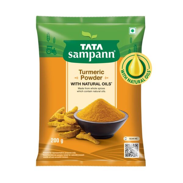 Tata Sampann Turmeric Powder With Natural Oils, 200g, Haldi Powder