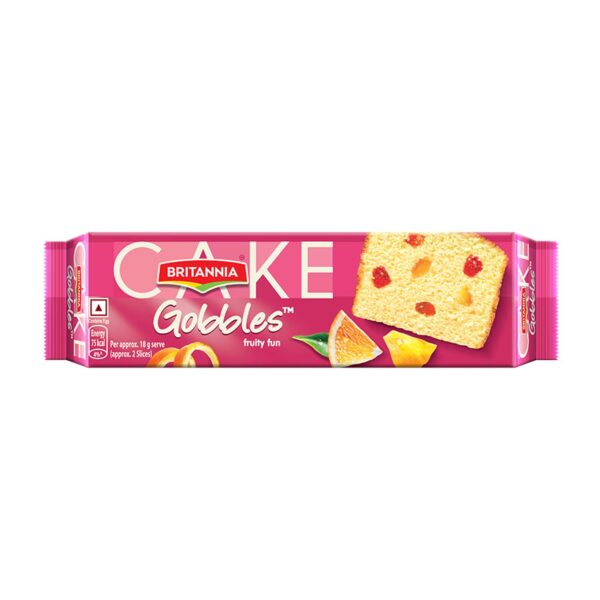 Britannia Gobbles Bar Cake Fruity Fun, 110 g