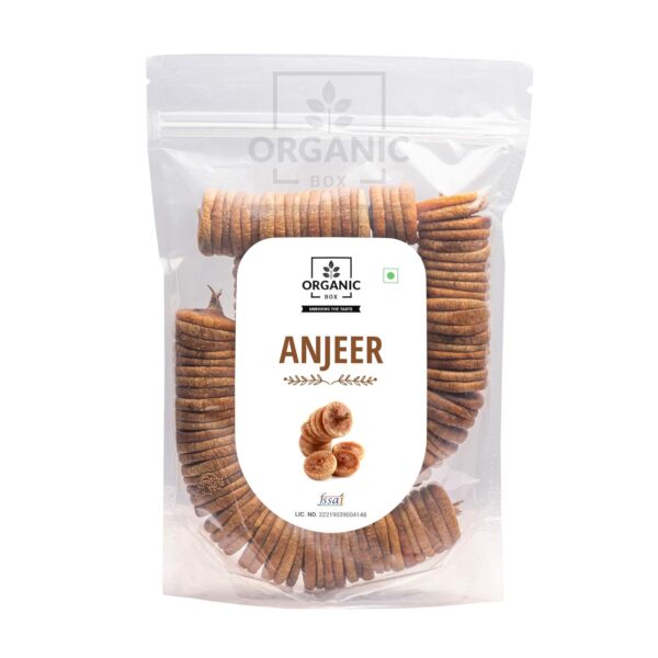 Organic Box Afghani Anjeer Figs - Afghanistan Dry Anjir (Dried Figs) Dry Fruits Body Mass Loss, Good Physical Health, Increases Immunity And Purify The Blood (1 Kg) - Raksha Bandhan / Rakhi Gift Pack