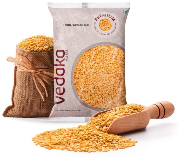 Amazon Brand - Vedaka Premium Unpolished Toor Dal | Naturally Rich Source of Protein | Naturally Cholesterol free | 1 kg