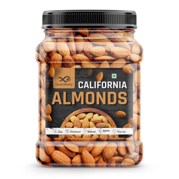 GreenFinity Fresh Almonds 500gm | Badam | Healthy and Tasty Dry Fruits Delicious Snacks