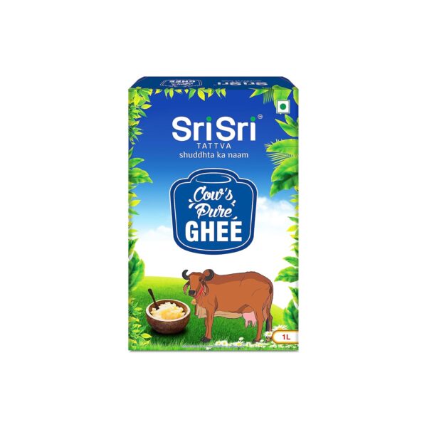 Sri Sri Tattva Cow Ghee - 1 Litre (Pack of 1) - Pure Cow Ghee for Better Digestion and Immunity
