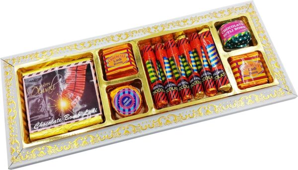 Fabbites Diwali Gift Pack- Cracker Chocolates -All Crackers Shape Combo Box For Diwali Gift -Super Surprise Diwali Gift Pack/Hamper For Kids, Family, Friends, Employes - 160 Gram