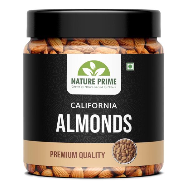 Nature Prime 100% Natural And Premium California Almond 1 Kg|Quality Badam Giri|- Almonds - Rich In Protein And Increase Stamina|Real Nuts|Whole Natural Badam Dry Fruits, Pack of 1