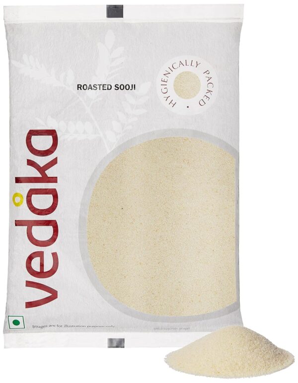 Amazon Brand - VEDAKA Roasted Semolina (Suji), 1 kg