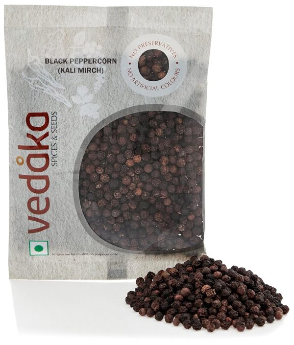 Amazon Brand - Vedaka Black Pepper Whole, 100g (Kali Mirch)