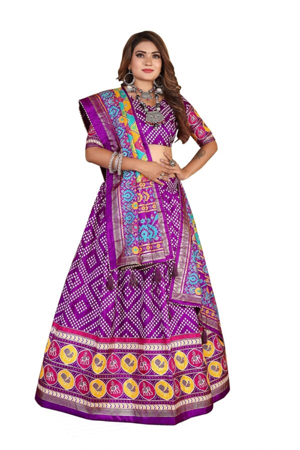 Navratri Traditional Worked Lehenga Choli With Stitched Blouse and Cotton Dupatta Having Gotta Border Work