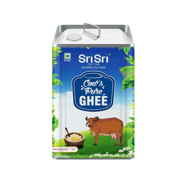 Sri Sri TATTVA shuddhta ka naam Cow Ghee - Pure Cow Ghee for Better Digestion and Immunity - 5 Liter