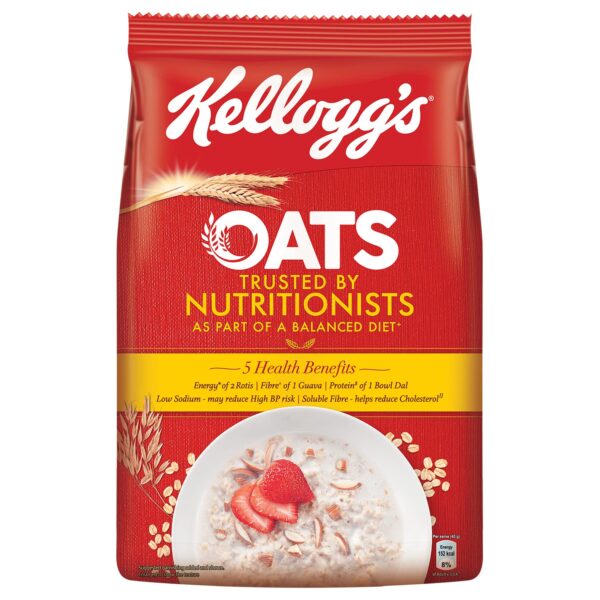 Kellogg\'s Oats, Rolled Oats, High in Protein and Fibre, Low in Sodium, 900gram/990gram Pack