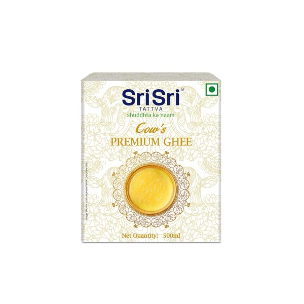 Sri Sri TATTVA shuddhta ka naam Cow Ghee - 500ml (Pack of 1) - Premium Cow Ghee for Better Digestion and Immunity