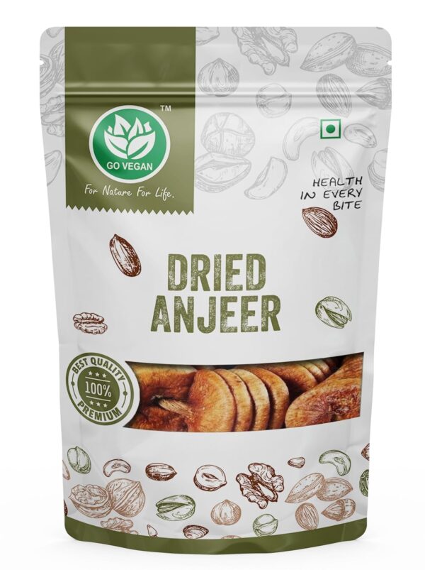 Go Vegan Afghani Anjeer Figs - Afghanistan Dry Anjir (Dried Figs) Dry Fruits for body mass loss, Good for Physical Health, Increases Immunity and Purify the Blood (1 Kg) - Diwali Gift Pack