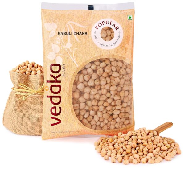Amazon Brand - Vedaka Popular Unpolished Kabuli Chana | Naturally Rich in Protein |Naturally Cholesterol free | 1 kg
