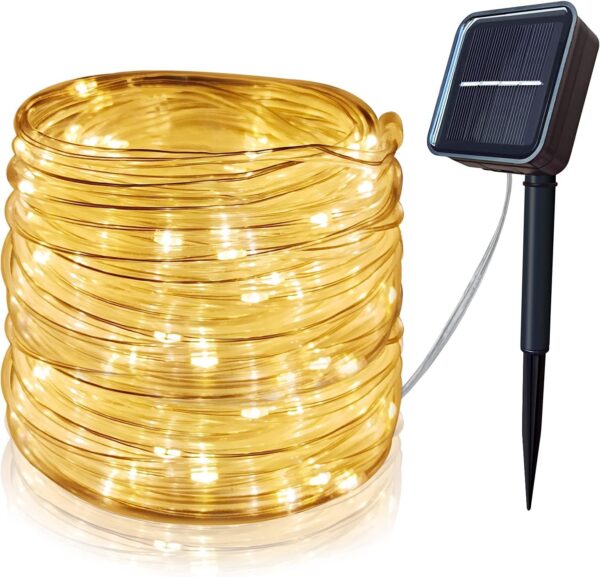 Garden Art Pack of 1 Extra-Long Solar String Lights Outdoor,200 Led, Waterproof Copper Wire 8 Modes Auto (Warm White,Color Changing) GAXLTDP5041 (31 Ft 200 Led)