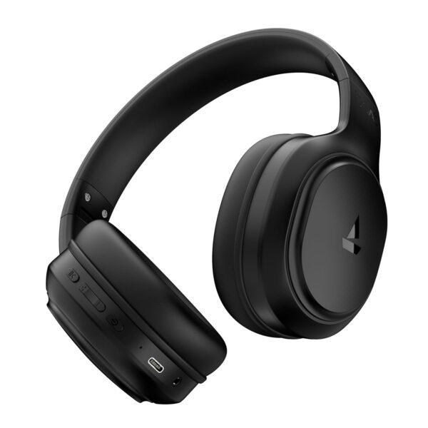 boAt Rockerz 430 w/ 40mm Drivers, Beast Mode w/ 40ms Latency, 40hrs Playback, ENx Tech, Voice Assistant, BTv5.4, Adaptive Fit & Easy Access Controls, Bluetooth Headphones(Black Sabre)