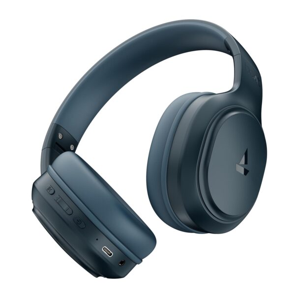 boAt Rockerz 430 w/ 40mm Drivers, Beast Mode w/ 40ms Latency, 40hrs Playback, ENx Tech, Voice Assistant, BTv5.4, Adaptive Fit & Easy Access Controls, Bluetooth Headphones(Bold Blue)
