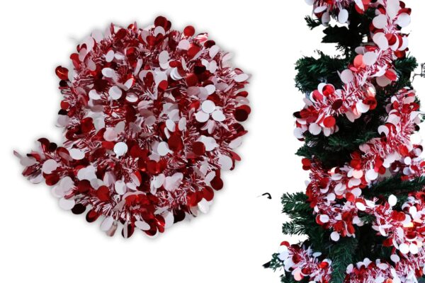 Collectible India Artificial Merry Christmas Garlands Tinsel for Tree Decoration - Christmas Garlands Hanging Strings for Main Door Wall Balcony Office Decoration Party Festival (Pack of 10)
