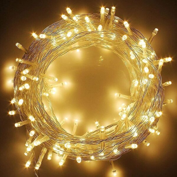 Lexton 36 Feet Long 40 LED Power Pixel Serial String/Fairy Light | Plug Sourced | Suitable for Home & Outdoor Decoration, Diwali, Christmas, Ramadan, Wedding, Party, Festival (Pack of 1 Warm White)