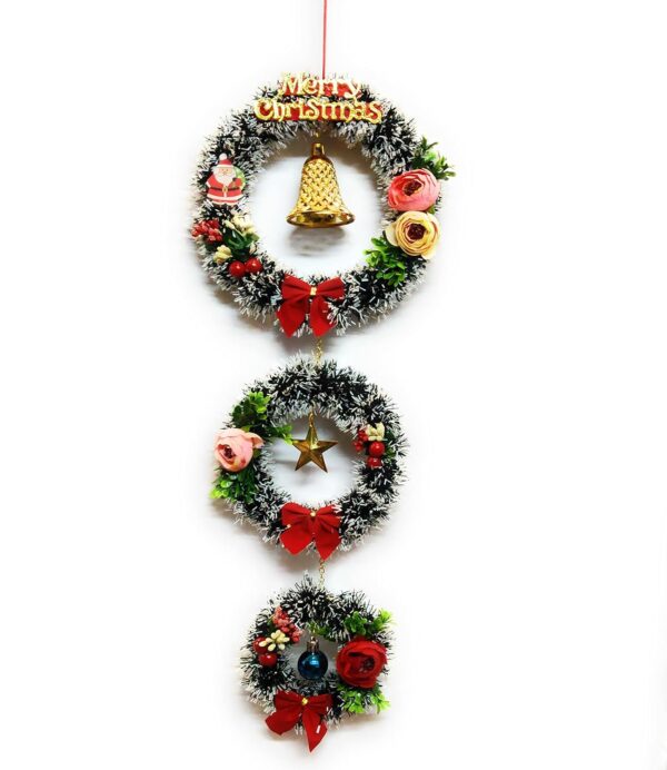 SAU RANG Designer Christmas Wreath - length21Inch, Width 8inch - (Black Pine, 1 Pcs)