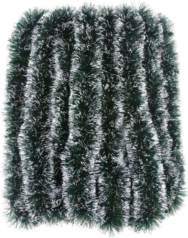 Krisah Set Of 10 Christmas Snow Garland For Home Decorations Wall Door Xmas Tree Hanging Strings 5.9 Feet Long- Christmas Decorations Items For Home, 179.8 CM